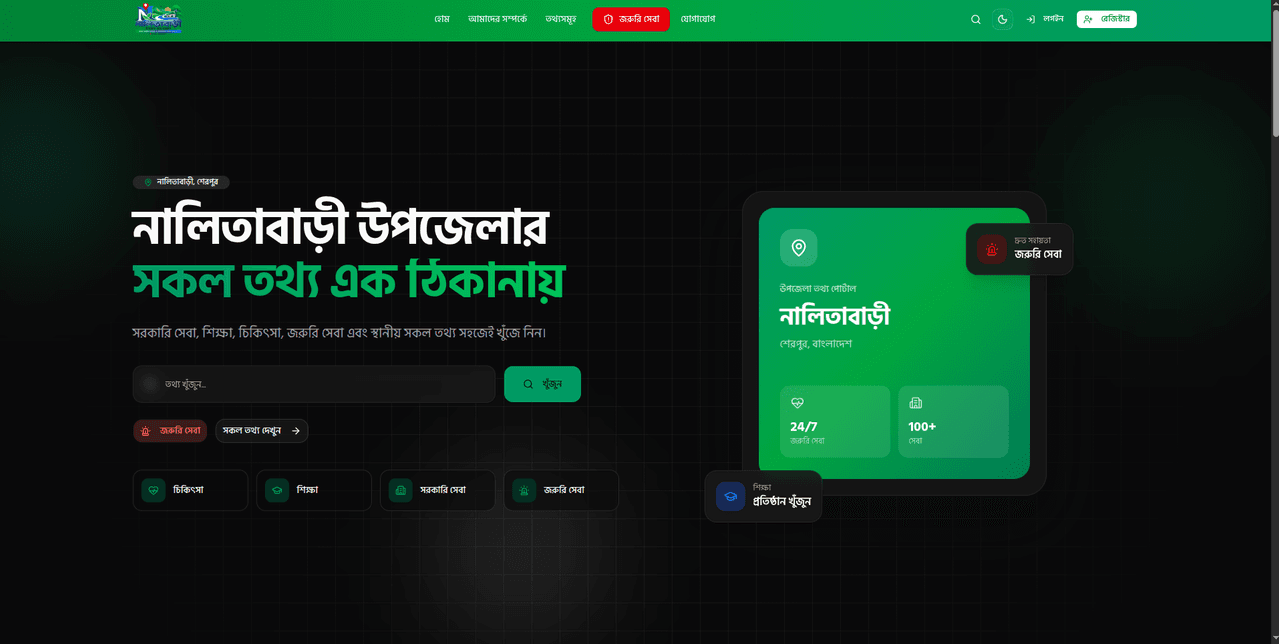 Nalitabari Upazila Information Portal preview